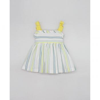 Vestido rayas azul y amarilla de Fina Ejerique