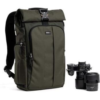 Mochila Think Tank FocusPoint 22L Verde con Compartimento para Portátil de 14 y Protección contra Lluvia