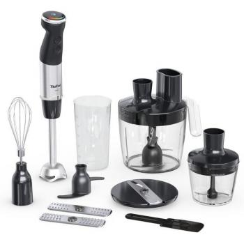 Batidora de Mano Tefal Quickchef+ HB67G830 5 en 1, 1000 W, Negro/Acero Inoxidable