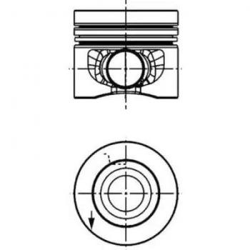 Pistón KOLBENSCHMIDT 40558610 - Pistón de alta calidad, fabricado por Kolbenschmidt, diseñado para motores de automóviles, con un diámetro específico y características de resistencia al desgaste, adecuado para diversas