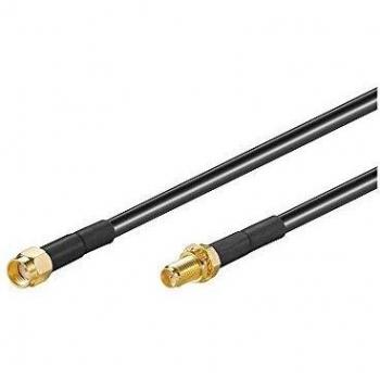 Cable de extensión de antena wlan rp sma macho a rp sma hembra, 10 metros, negro.