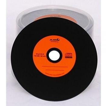 vinilo CD-R MPO/NMC Carbon Dye Negra parte trasera de CD en blanco 50 Unidades. Naranja 700 MB para largo tiempo de archivo