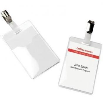 Niceday - Identificadores Con Pinza Giratoria Vertical Office Depot 60X90 Mm 50. Paquete. 1520148