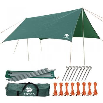Anyoo Ripstop Rain Tarp Beach Tent Hamaca Fly Sunshade Ligero Impermeable Shelter para Acampar Senderismo Backpacking