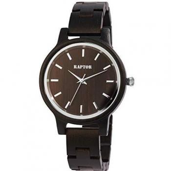 Reloj Raptor® de Mujer con Pulsera de Madera de Nogal Modelo Embra RA10187-006 Color Marrón Oscuro