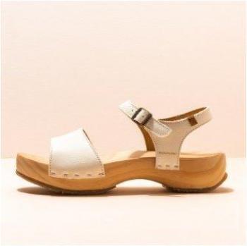El Naturalista Bioquick White Shokunin Sandalias de Plataforma de Piel con Cierre de Hebilla para Mujer, Color Blanco