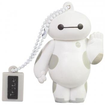 Tribe Disney Big Hero 6 Baymax - Memoria USB 2.0 de 8 GB Pendrive Flash Drive de Goma con Llavero, Color Blanco