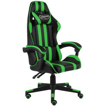 Silla Gaming de Cuero Sintético Negro/Verde
