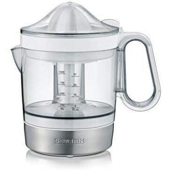 Severin CP 3535 - Exprimidor de cítricos, 1 l, 2 conos exprimidores de tamaños diferentes, piezas desmontables
