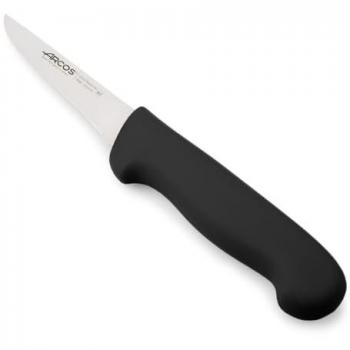 Cuchillo Deshuesador Negro Serie 2900 - Hoja delgada de acero inoxidable NITRUM de 100 mm, con curvatura característica y filo liso, mango inyectado en polipropileno color negro