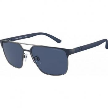 Emporio Armani EA2134 316280 Men's Square Blue Matte Sunglasses Size 58