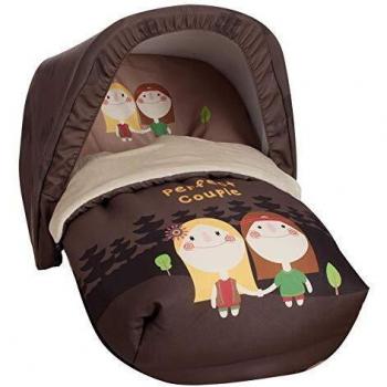 Babyline Hippies - Saco porta bebé, unisex, color choco