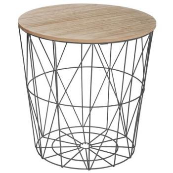 Mesa auxiliar de metal negro Kumi Ø40x41 cm