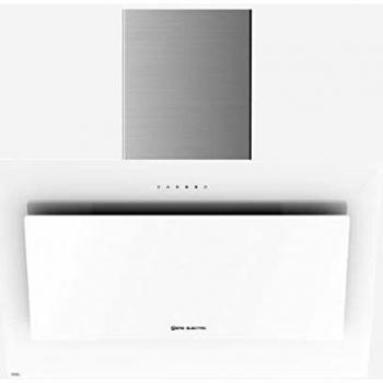 EAS ELECTRIC SMART TECHNOLOGY | EMRH608VRT-W | Campana extractora | Campana de pared | Inclinada | Anchura de 60 cm | Cristal Blanco | Táctil | 4 niveles | capacidad de 800 m3/h