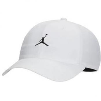 Gorra Club Cap Jordan regulable sin estructura, color blanco, talla M/L, diseño unisex