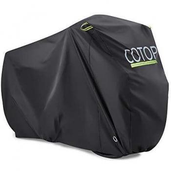 COTOP Funda para Bicicleta, 210D Oxford Cubierta Impermeable para Bicicleta Protección UV Anti Polvo Lluvia con Orificios de Bloqueo para Bicicleta de montaña/Bicicleta de Carretera/Bicicleta de Ruta