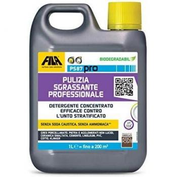 Detergente Sgrassante Smacchiatore Profesional Fila PS87 - 1 Litro, Alto Poder Decerante para Gres Porcelánico y Cemento