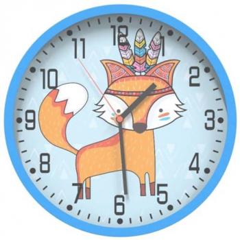 Reloj de pared poliestireno y cristal Ø25,5 cm color azul