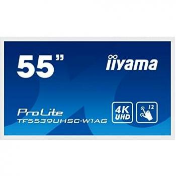 Monitor táctil iiyama ProLite TF5539UHSC-W1AG de 55 pulgadas IPS LED 4K UHD 83 Hz HDMI Blanco
