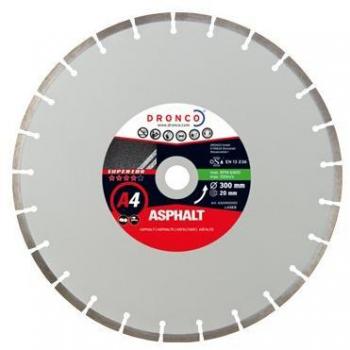 Dronco A4ASPHALT-400 Discos de Diamante, A4, Materiales Asfalto, Antes 1176, 400 Mm Diámetro, 3.2 Mm Espesor, Eje Diámetro 25.4 Mm