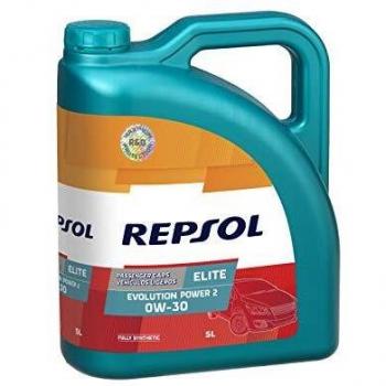 REPSOL Elite Evolution Power 2 0W-30 Aceite De Motor Para Coche, 5L