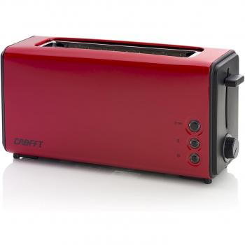 Crafft CTACER1050ROJO Tostadora de 1 Ranura con 1050W de Potencia, 1050 W