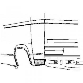 Panel lateral trasero derecho Van Wezel 5870134 para Volkswagen Transporter 1980-1992