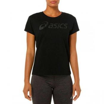 Camiseta Asics Big Logo Tee Negro Mujer - T-Shirt, color negro, diseño con gran logo Asics, para mujer, material transpirable y cómodo