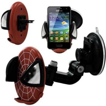 Soporte Universal para Coche con Ventosa para Samsung Wave M, color color rojo