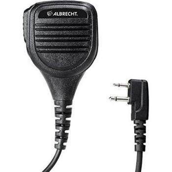 Micrófono de altavoz Albrecht SM-600 con conector en L y entrada de 3.5mm para auriculares externos