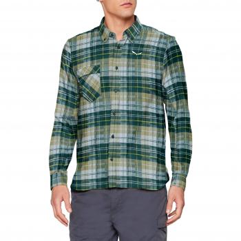 SALEWA Fanes Flannel 3 pl L/S Camisas, Todo el año, Hombre, Color M Botan/Monst/Bl Fog, tamaño 52/XL