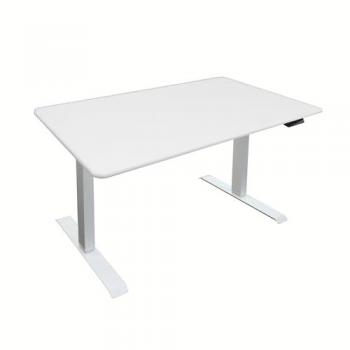 Escritorio Eléctrico Regulable en Altura LUMINA - 160 x 80 cm Blanco con Control de Memoria y USB