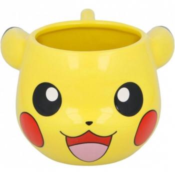 Taza 3D Pokémon Pikachu Cerámica 500ml con Caja de Regalo