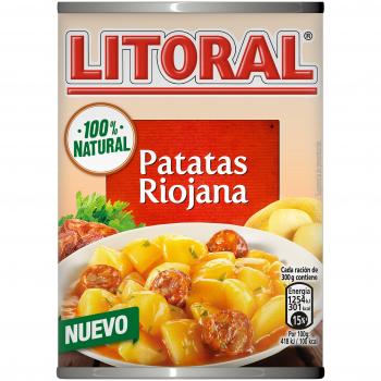 LITORAL Plato Preparado de Guiso de Patatas a la Riojana, Sin Gluten, 425g