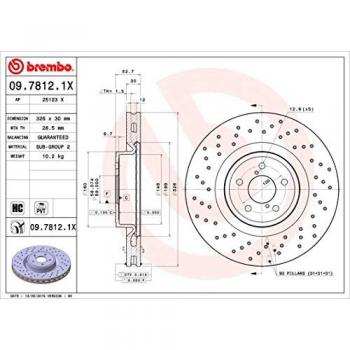 Disco de freno BREMBO XTRA LINE 09.7812.1X, 1 pieza