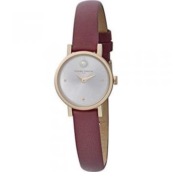 Pierre Cardin Elegant Rose Gold Leather Women Watch, Size: ONE SIZE, Color: Pink