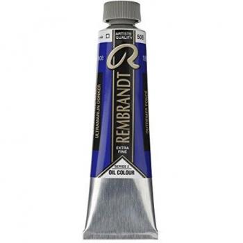 Talens Rembrandt - Excelentes colores de pintura al óleo - 40 ml - 506 Azul ultramarino oscuro