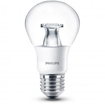 Philips pera Bombilla LED de luz cálida, 6 W, Casquillo E27, Regulable, Blanco, Pack de 1