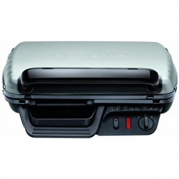 Rowenta Gr3050 Parrilla Eléctrica con Termostato, Acero Inoxidable, Negro/Plata, 1 Unidad