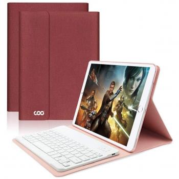 COO Funda Teclado Bluetooth iPad 9,7, Cubierta Ultraliviano con Teclado Español Desmontable Inalámbrico para iPad 9,7 2017/iPad 2018/iPad Pro 9,7/iPad Air 2/1 con Soporte Multiángulo