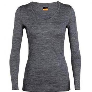 Camiseta técnica de manga larga Icebreaker 200 Oasis V para mujer (Gritstone Heather)