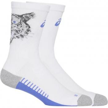 Calcetines ASICS Tiger Performance Crew para Correr - Blanco