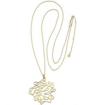 Colgante Art Deco de plata dorada con diseño elegante y sofisticado