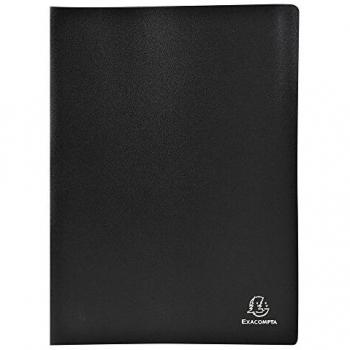 Exacompta 8541E - Carpeta de 40 fundas PVC, A4, color negro