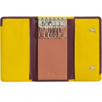 Llavero pequeño de piel Dudu con 6 ganchos, cuero genuino, multicolor, para hombres y mujeres