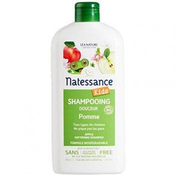 Natessance Apple Sulphate Free Organic Cosmetic Bio Kids Care Hair and Body Shower Gel for Kids, 500 ml