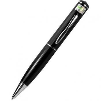 Technaxx VIP Spy Pen con cámara de video - Memoria interna de 8 GB, resolución de video de 640 x 480p, AVI, USB 2.0, color negro - Bolígrafo para entrevistas en video para reuniones, conferencias