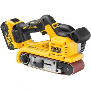 Lijadora de banda Dewalt DCW220P2 18V Li-ion Brushless, incluye 2 baterías de 5.0 Ah, tamaño de cinta 75x533mm, sistema TSTAK