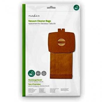NEDIS Bolsa de la aspiradora Bolsa de la aspiradora | Número de Bolsas de Polvo: 10 | Papel | Electrolux/Volta E6 | Marrón Marrón