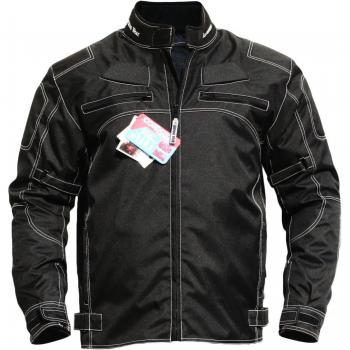 German Wear - Chaqueta para motocicleta de tejido, color negro